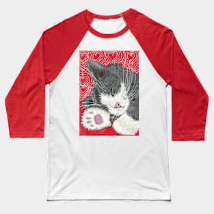 Sleeping kitten cat Baseball T-Shirt